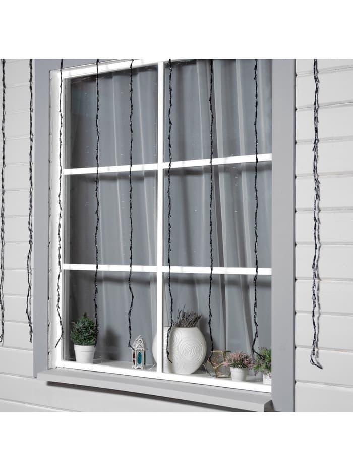 Гирлянда «Водопад» 2×1.5 м, IP44, тёмная нить, 400 LED, свечение синее, 8 режимов, 220 В