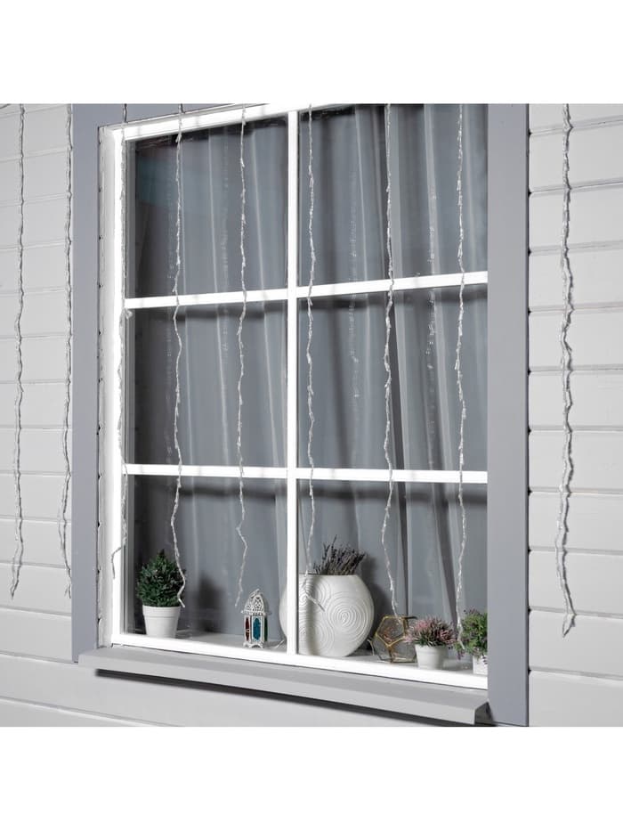 Гирлянда «Водопад» 2×1.5 м, IP44, прозрачная нить, 400 LED, свечение белое, 8 режимов, 220 В