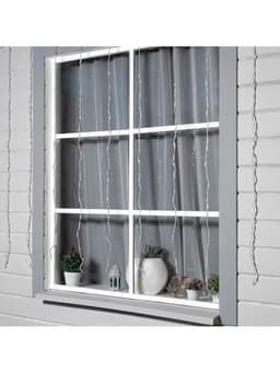 Гирлянда «Водопад» 2×1.5 м, IP44, прозрачная нить, 400 LED, свечение белое, 8 режимов, 220 В