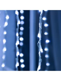 Гирлянда «Водопад» 2×1.5 м, IP44, прозрачная нить, 400 LED, свечение белое, 8 режимов, 220 В