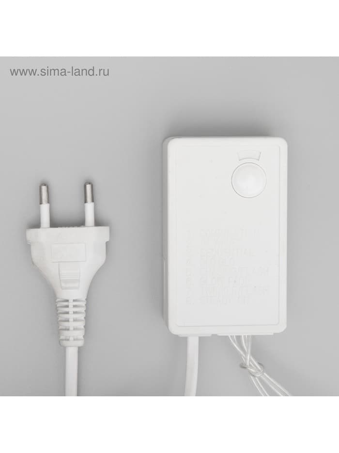 Гирлянда «Водопад» 2×1.5 м, IP44, прозрачная нить, 400 LED, свечение белое, 8 режимов, 220 В