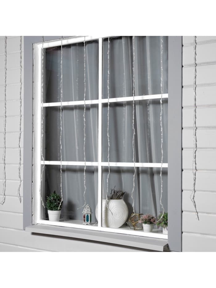 Гирлянда «Водопад» 2×1.5 м, IP44, прозрачная нить, 400 LED, свечение синее, 8 режимов, 220 В