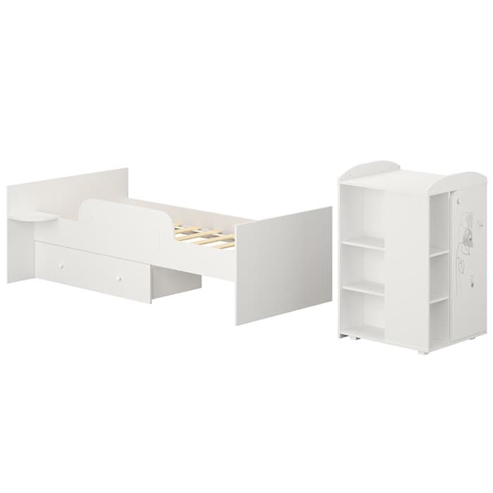 Набор деталей для подростковой кровати Polini kids French/Ameli 900, цвет белый