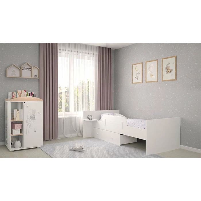 Набор деталей для подростковой кровати Polini kids French/Ameli 900, цвет белый