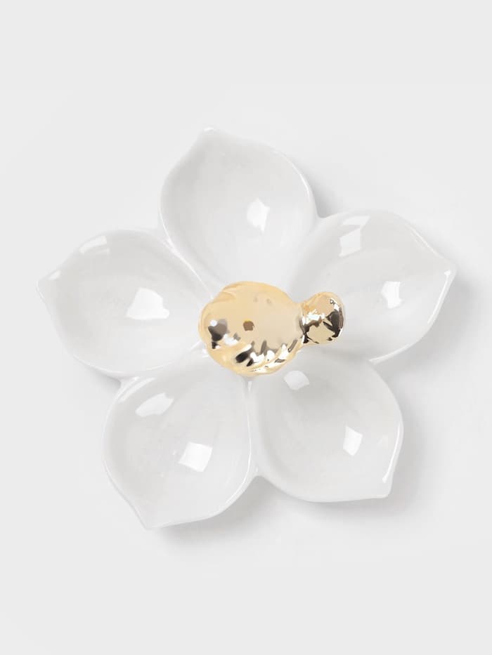 Менажница 5 ячеек Magistro «Голубка», 15.5×6.5, керамика, белая с золотом