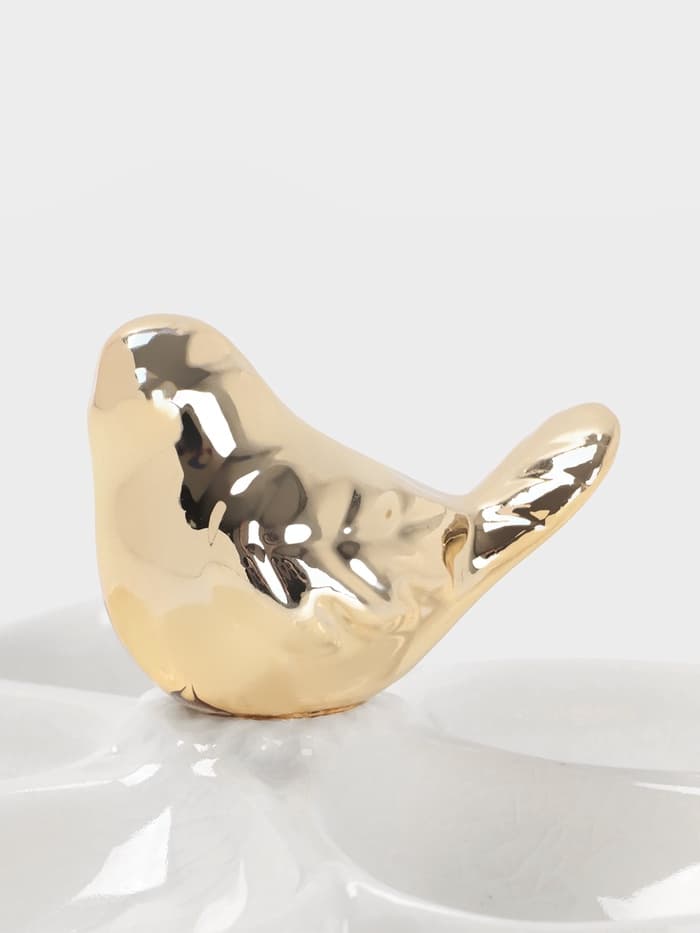 Менажница 5 ячеек Magistro «Голубка», 15.5×6.5, керамика, белая с золотом