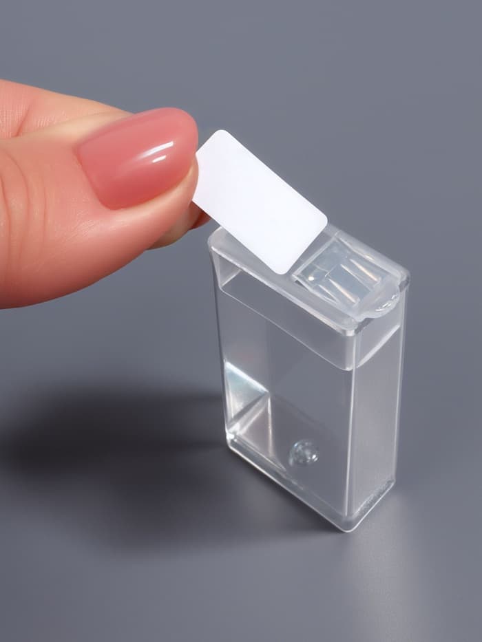 Органайзер для хранения мелочей, 64 баночки, 13×22×5 см, с наклейками, прозрачный