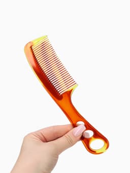 Расчёска, 22×5 см, цвет янтарный