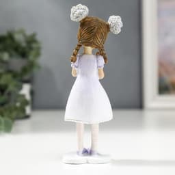 Фигурка полистоун «Малышка с цветами в волосах, с мишкой», 16×4.5×5.5 см