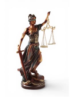 Фигурка полистоун «Фемида: богиня правосудия», бронзово-синяя, 31.5×11×11 см