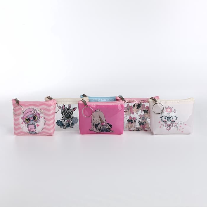Кошелёк детский «Котики и мопсики» Выбражулька, маленький, монетница, МИКС