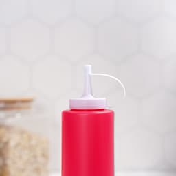 Бутылка для соуса Доляна, 350 мл, 5.7×19 см, пластик, красная