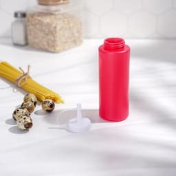 Бутылка для соуса Доляна, 350 мл, 5.7×19 см, пластик, красная