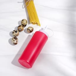 Бутылка для соуса Доляна, 350 мл, 5.7×19 см, пластик, красная