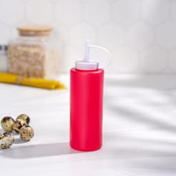 Бутылка для соуса Доляна, 350 мл, 5.7×19 см, пластик, красная