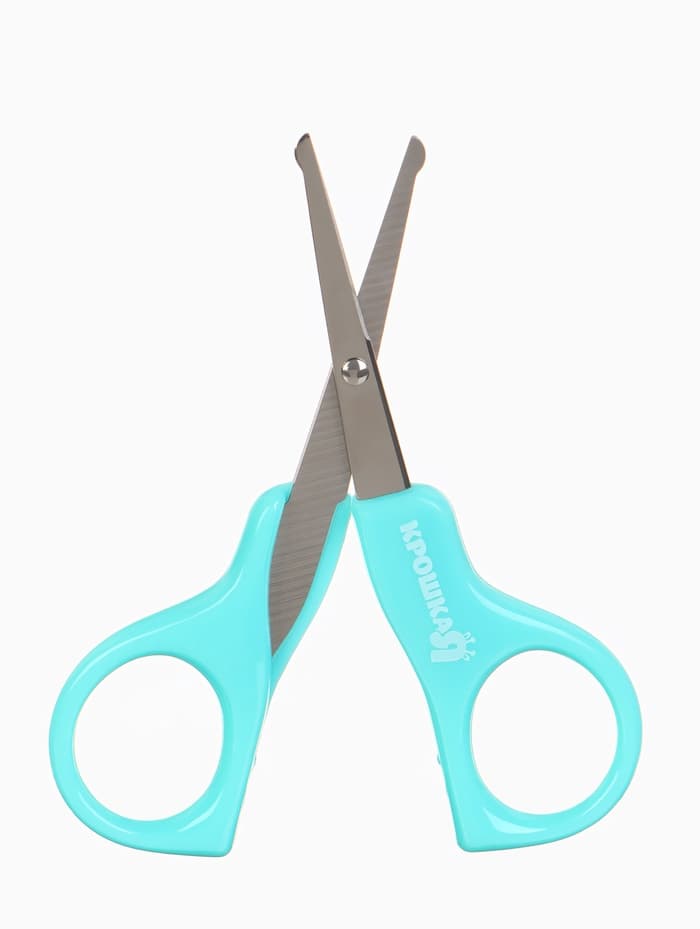 Ножницы маникюрные, детские, закругленные кончики, Крошка Я, бирюзовый