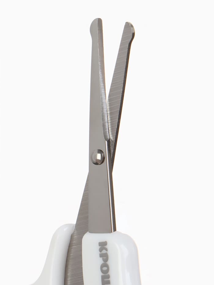 Ножницы маникюрные, детские, закругленные кончики, Крошка Я, белый