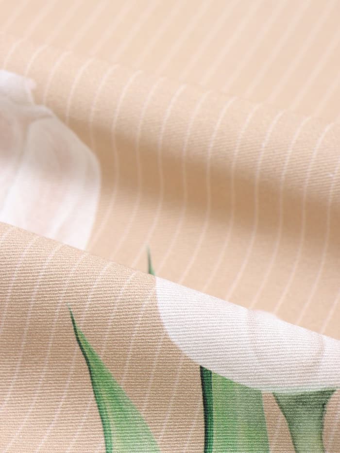 Дорожка на стол «Этель. Белые тюльпаны», 40×149 см, 100% хлопок, саржа 190 г/м², бежевая