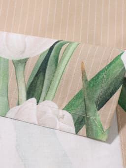 Дорожка на стол «Этель. Белые тюльпаны», 40×149 см, 100% хлопок, саржа 190 г/м², бежевая