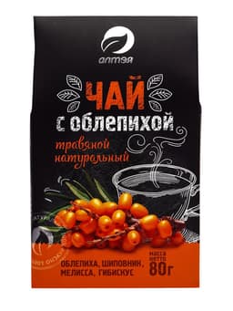Травяной чай натуральный с облепихой, 80 г