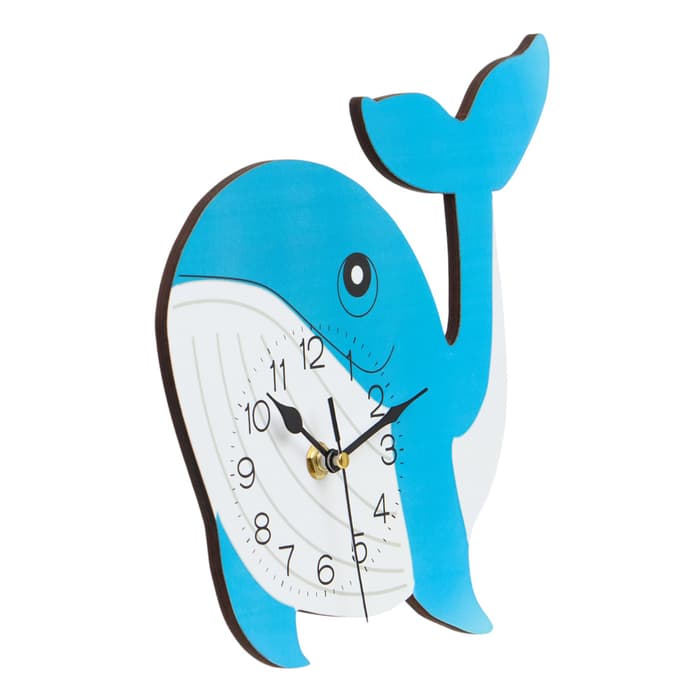 Часы настенные интерьерные «Синий Кит»