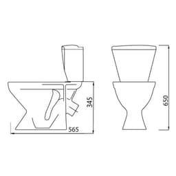 Унитаз компакт ЛЗСФ «Вершок», детский, нижняя подводка, сиденье, кнопка