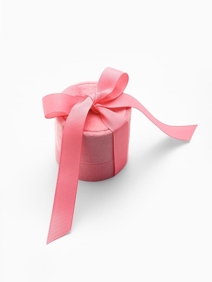 Футляр под серьги, кольцо «Сюрприз», корейский бархат, 5.8×5.3 см, светло-розовый