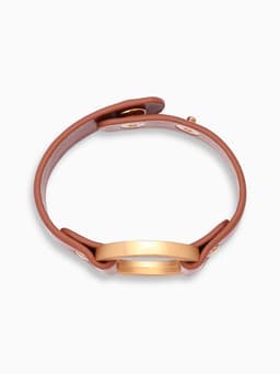 Браслет кожаный «Помпеи», L=21 см, заклёпки, коричневый в золоте