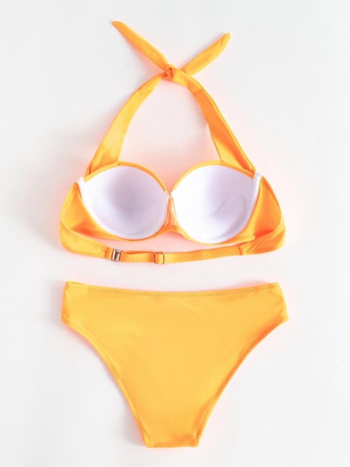 Купальник раздельный бельевой женский MINAKU Classic, размер 42, оранжевый