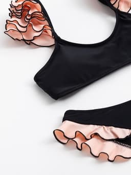 Купальник раздельный женский MINAKU Carmen, размер 42, розово-чёрный