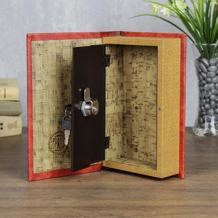 Шкатулка книга - сейф «Государственная служба», дерево, с замком, 21×13×5 см