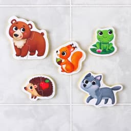 Пазлы мягкие для малышей Крошка Я «Лесные зверята», 5 пазлов, от 1 года