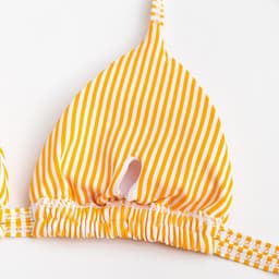 Купальник раздельный женский MINAKU Stripe, размер 50, желтый