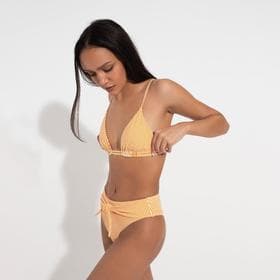 Купальник раздельный женский MINAKU Stripe, размер 50, желтый