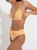 Купальник раздельный женский MINAKU Stripe, размер 50, желтый