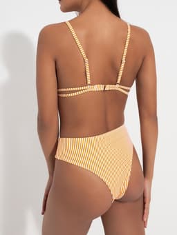 Купальник раздельный женский MINAKU Stripe, размер 50, желтый