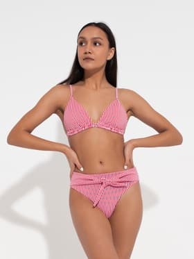 Купальник женский раздельный MINAKU «Stripe», размер 46, цвет красный