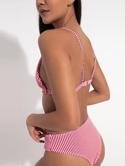 Купальник женский раздельный MINAKU «Stripe», размер 46, цвет красный