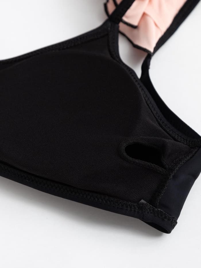 Купальник раздельный женский MINAKU Carmen, размер 44, розово-чёрный