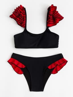 Купальник раздельный женский MINAKU Carmen, размер 48, красно-чёрный
