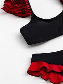 Купальник раздельный женский MINAKU Carmen, размер 50, красно-чёрный