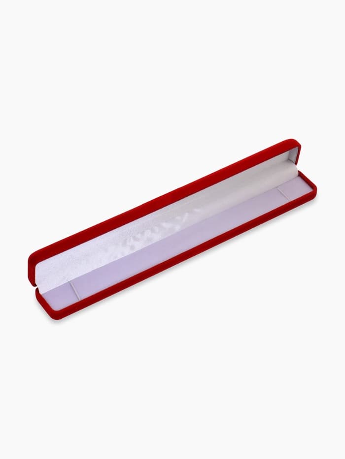 Футляр бархатный под браслет, цепочку, часы «Пенал», 23.5×3 см, красный