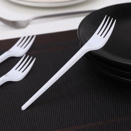 Вилки одноразовые Не ЗАБЫЛИ!, набор 12 шт., пластик, 15.5 см, столовые, белые