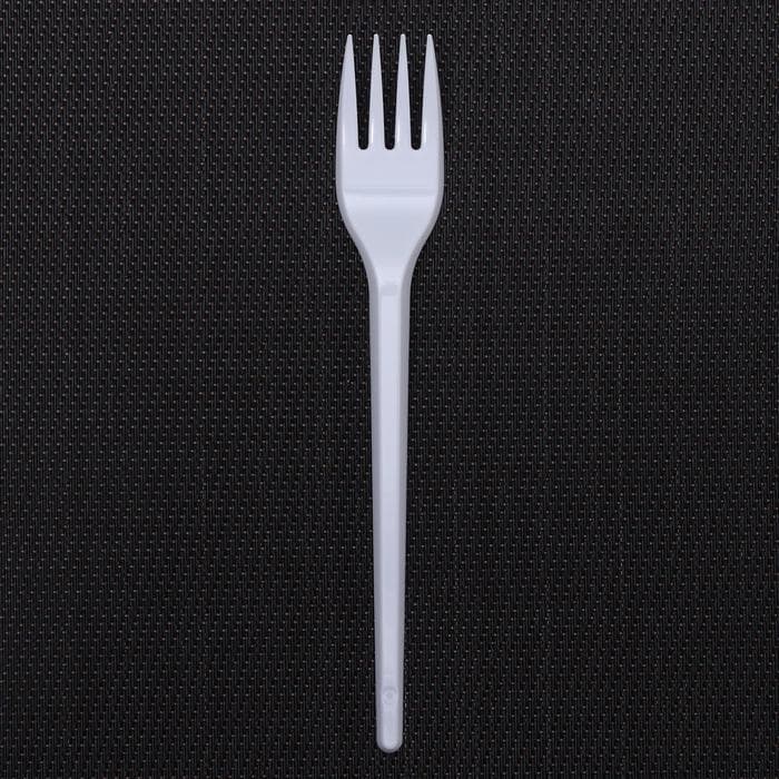 Вилки одноразовые Не ЗАБЫЛИ!, набор 12 шт., пластик, 15.5 см, столовые, белые