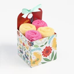 Салфетки махровые декоративные «Этель», 4 шт., 30×30 см, хлопок 100%, жёлтые/розовые