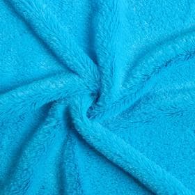 Ткань для рукоделия, мех, голубая, лоскут 50×50 см