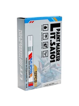 Маркер-краска, лаковый наконечник, пулевидный 4 мм, ширина линии 2.5 мм, красная, цена за 1 штуку