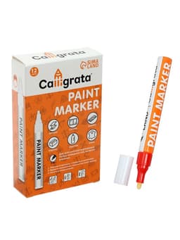 Маркер-краска, лаковый наконечник, пулевидный 4 мм, ширина линии 2.5 мм, красная, цена за 1 штуку