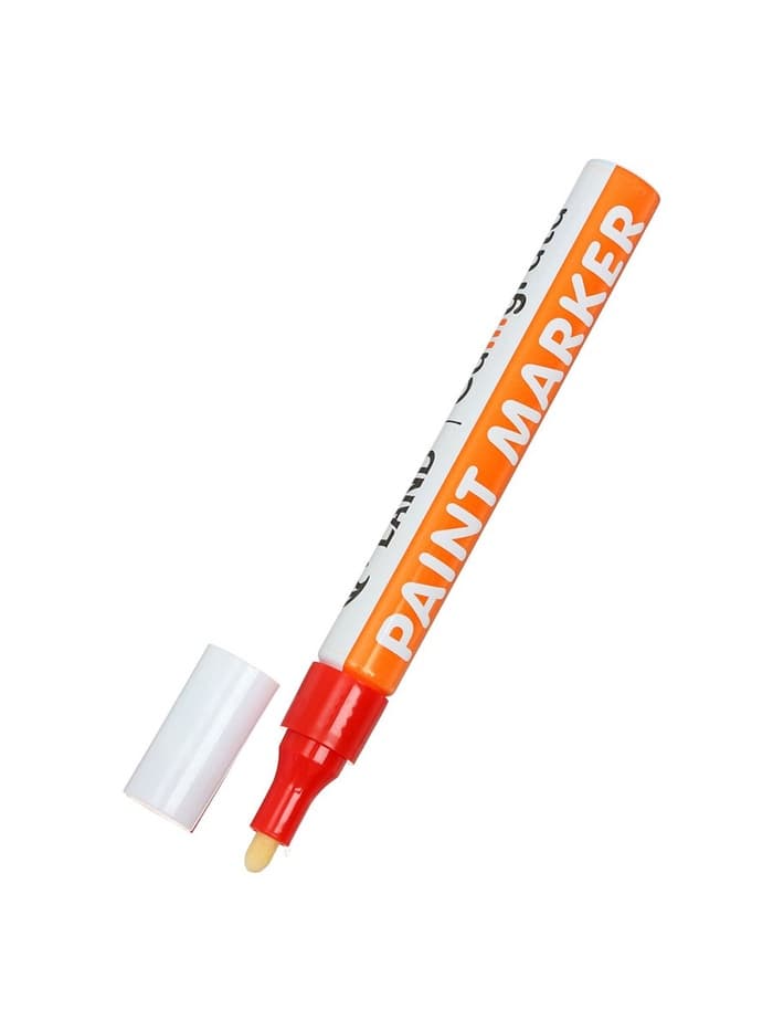 Маркер-краска, лаковый наконечник, пулевидный 4 мм, ширина линии 2.5 мм, красная, цена за 1 штуку