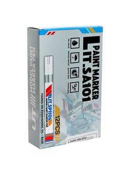 Маркер-краска Calligrata, лаковый, белый, узел 4 мм, ширина линии 2.5 мм